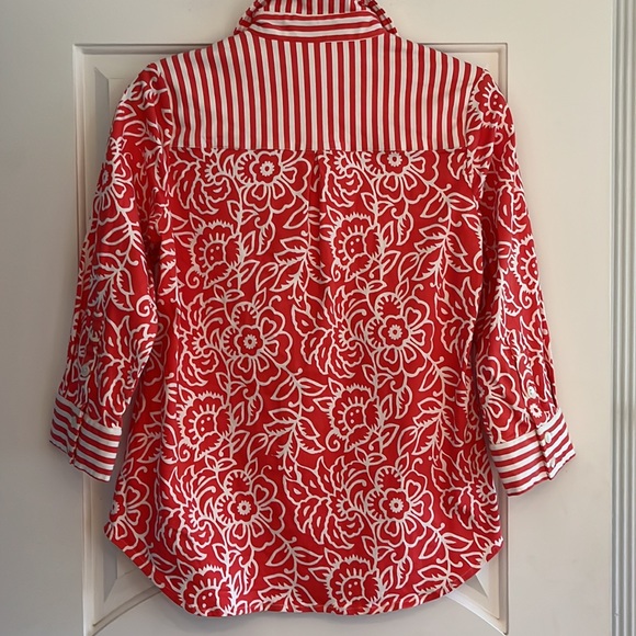 Gretchen Scott Designs Stretchy Cotton shirt w 3/4 Sleeves - Picture 8 of 8